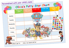 Vasino Toilette Training Reward Chart - Bambini Ragazzi Ragazze Adesivo Stella - PAW Riutilizzabile Potty Bebè price