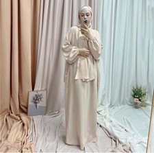 Abaya donna beige chiuso con hijab separato Nida jilbab chiuso taglia XL 56 Abaya price