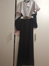 Moultazimoun Abaya abito da sera caftano maxi abito donna con cintura mantello nero nuovo Abaya price