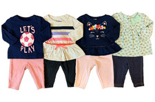 Lotto abiti bambina 6 mesi maniche lunghe camicie pantaloni leggings vestiti volant Leggings Bebè price