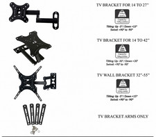 SUPPORTO STAFFA PARETE TV INCLINABILE E GIREVOLE PER MONITOR 14 37 40 42 43 50 55 POLLICI LCD UK Supporto per Tv Unit price