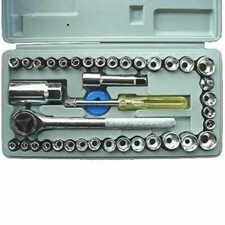 KIT SET CHIAVI A BUSSOLA CON CRICCHETTO 40 PEZZI GIRAVITE VALIGETTA IN PLASTICA Valigetta price