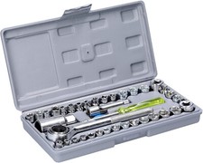 Kit set chiavi a bussola con cricchetto 40 pezzi Bussole Con Valigetta Giravite Valigetta price