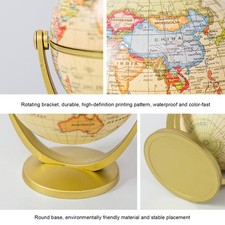 Mini World Map Globe English Edition Desktop Rotating Earth Geography Globe OU Map & Globe price