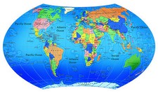 Educational World Map Globe Country School Wall Sticker Poster Vinyl Bedroom 364 Map & Globe price