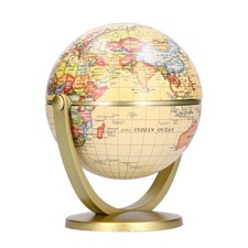 Mini World Map Globe Desktop Rotating Earth Geography Globe English Edition N❀ Map & Globe price