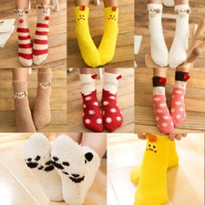 Women Men Coral Fleece Cute Cartoon Animal Warm Sleep Fluffy Winter Floor Socks Suba Sokken price