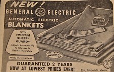 Vintage Advertisement, WA,1962, GE AUTOMATIC ELECTRIC BLANKETS,"New Sleep Guard" Elektrische Blankets price