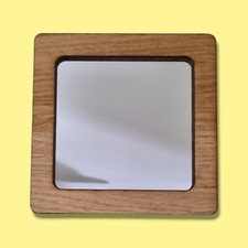 Wood Framed, square Mirror - Wood Options, Engraving Available Spiegel met lijst price