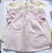 5 Vtg 50's Pink Yellow White Baby Girl Dresses & Slips Handmade Dress 6 Months Baby Slips price