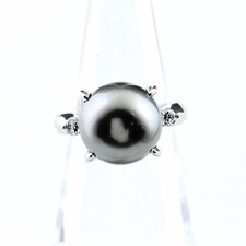 pearl design ring Platinum ring melee diamond pearl Ring Pt900 Pearl diamond... Pearl Ring price