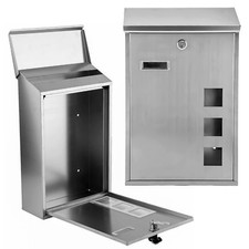 Stainless Steel Wall Mounted Mail Letter Post Box Outdoor Metal Lockable Mailbox Mailbox price