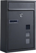 Large Mailbox Steel Wall-Mounted Letterbox Key Lock Parcel Post Box UK Mailbox price