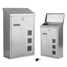 Stainless Steel Wall Mounted Mail Letter Post Box Outdoor Metal Lockable Mailbox Mailbox price