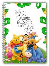 A5 NOTEBOOK POOH BEAR PIGLET KIDS 100 PAGES LINED HANDWRITING PLAIN GIFT XMAS NE Handwriting Notitieboek price