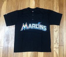 Florida Marlins Shirt Boys Small Black MLB Jersey Youth Henley Majestic Tee New Jongens jersey price