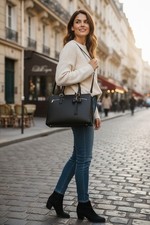 MATEIN Womens Briefcase, Large Waterproof PU Leather Work 15.6 Inch, Black Dames Briefcase price