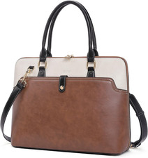 Leather Briefcase for Women 15.6 Inch Laptop Business Vintage Slim Ladies Should Dames Briefcase price