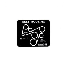Belt Routing Diagram Decal Label - Fits Jeep Wrangler TJ - 1997-2001 Label price