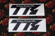 2 x TOOMEY RACING sticker label emblem decal silencer ALUMINUM HIGH HEAT B1 T5 Label price