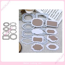 Label Frame Metal Cutting Dies Scrapbooking Paper Card Craft Embossing Stencil Label price