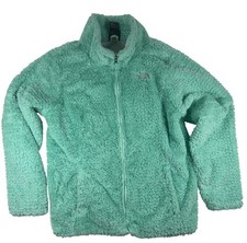 North Face Jacket Girls XL Aqua Blue Sherpa Fleece Full Zip Cozy Lined Outdoor Meisjes jack price