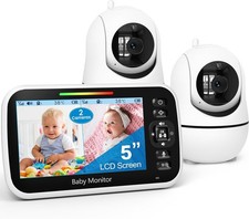 GoodBaby SM663V2 5" Split Screen Baby Monitor with 2 Cameras & Audio NEW Baby monitor price