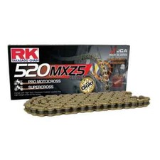 RK GB520MXZ5 Heavy Duty Gold MX Race Motocross Supercross Chain - 520 / 120 Link Goud Ketting price