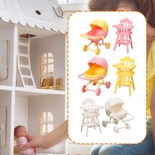 1/12 Highchair and  Mini High Chair Toy Imaginative Photo Prop Dollhouse Speelgoed voor kinderstoel price