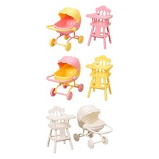 1/12 Highchair and  Photo Prop Role Play Realistic Ornaments Mini High Chair Toy Speelgoed voor kinderstoel price