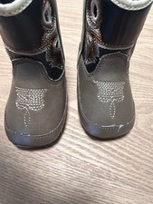 Infant Boys Boots/ Booties Brown Faux Leather 0-3 Months Jongens babyschoentjes price