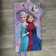 Disney Frozen Sleeping Bag Set Youth Purple Elsa Anna Olaf Slumber Nap Mat Youth Kamer Set price