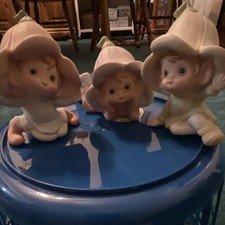 Ceramic Figurine Multicolor Painted Children Fantasy Adults Unboxed 3 Pack Youth Kamer Set price