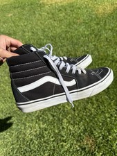 Vans Sk8-Hi Black White High Top Sneakers Mens 9.5 Classic Skate Shoes Heren klassieke Schoenen price