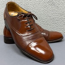 Botticelli Shoes Mens 11.5 Brown Leather Cap Toe Oxfords Classic Dress Italy Heren klassieke Schoenen price