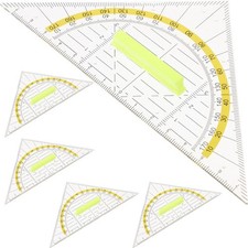 5 Pcs Plastic Triangle Geometry Rulers Measuring Tools Drawing Set for Students Measuring-teken Set price