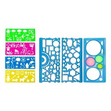 7Pcs Drawing Stencils Set Multi Shaped Clear for Office Measuring Measuring-teken Set price