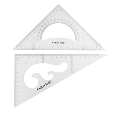 30/60/45 Triangle Ruler Drawing Template Set Drawing Measuring Tools 2 Pieces, Measuring-teken Set price