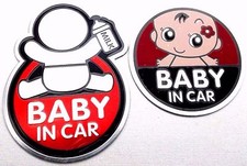 2 X BABY ON BOARD  CAR STICKERS/DECAL (AS PICTURES) Baby aan boord price