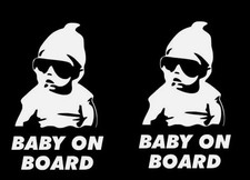 Weatherproof Baby On Board Car Stickers Window Vinyl Decals (2 Stickers) Baby aan boord price