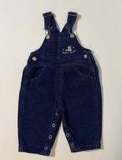 Vintage Baby Overalls Corduroy Navy Blue Size 6M 90s Y2K Embroidered Flowers Baby Overalls price