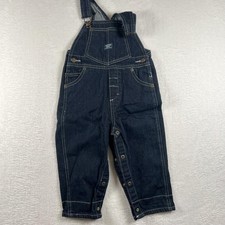 OshKosh Blue Overalls Baby Boys 18M Blue Denim Bib Snap Crotch Adjustable Straps Baby Overalls price
