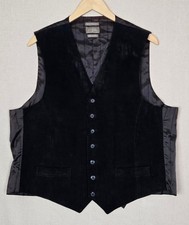 Haggar Clothing Co. City Casuals Mens Size 44 Vest Black & Brown Suede Leather Heren Leather Kleding price