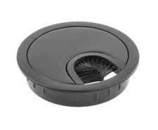 Computer Metal Grommet 60mm for Desk Table Cable Tidy Black Wire Cover Computer Bureau price
