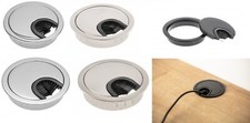 Computer Metal Grommet for Desk Table Cable Tidy, Outlet Wire Cover 60mm 80mm Computer Bureau price