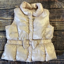 BABY GAP Girl's Bow Front Puffer Light Pink Vest 12-18 months Baby vest price
