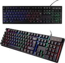 Gaming Toetsenbord - Spatbestendig - RGB Led Verlichting - QWERTY - Plug & Play Gaming toetsenbord price