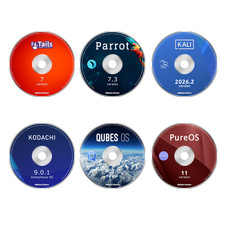 Top 6 Best Linux Distros for Privacy and Security 6 DVDs Tails Parrot KALI lot Besturingssystemen price