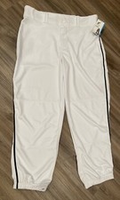 Champro Men's L Large Triple Crown Open Bottom Baseball Pant White Black Piping Heren body price