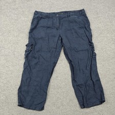 Tommy Bahama Capri Pants Mens 34 Blue Linen Cargo Relaxed Fit Lightweight Heren capribroek price